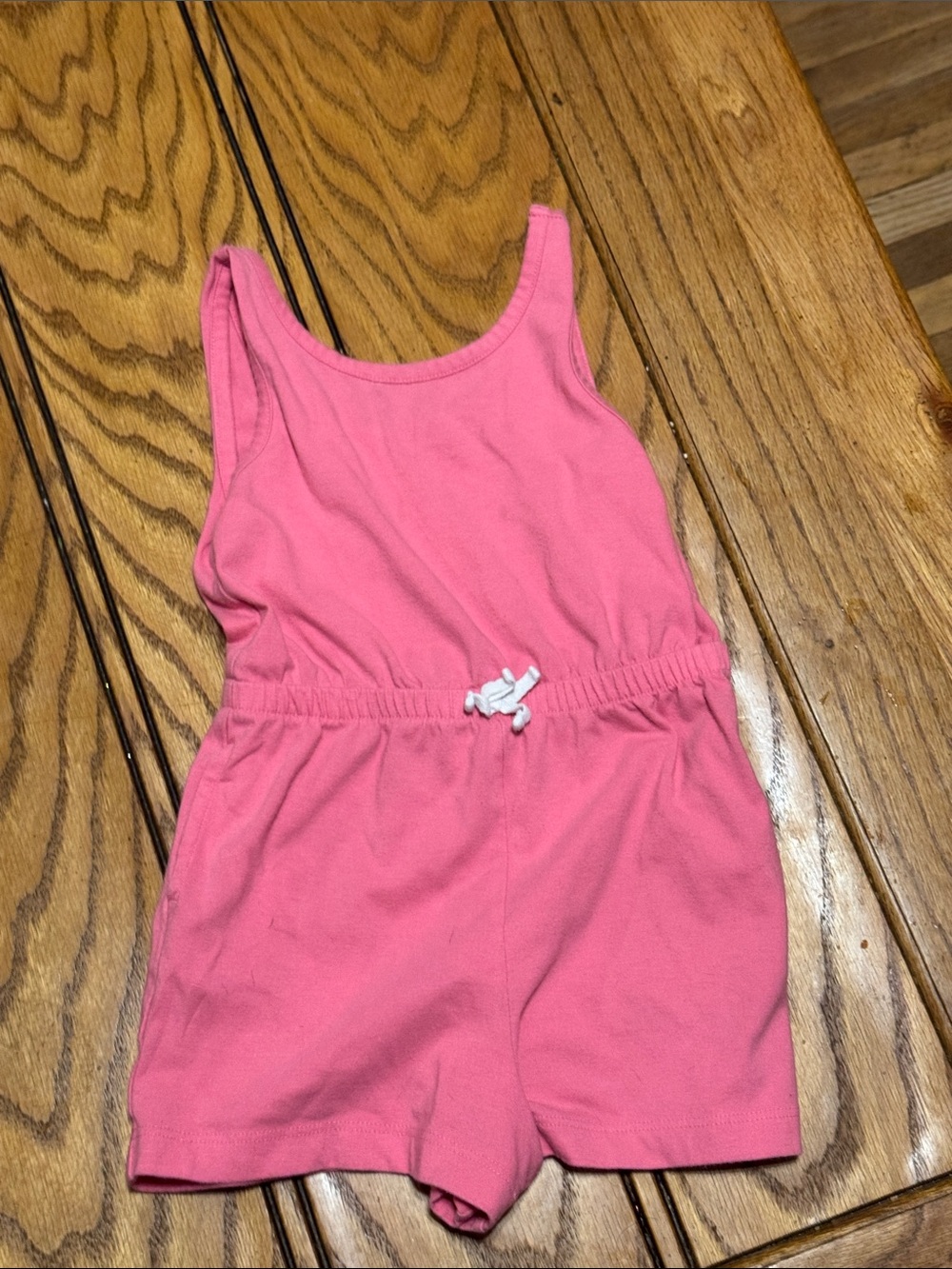 Girls' Pink Sleeveless Cotton Romper - Casual Kids Bottoms
